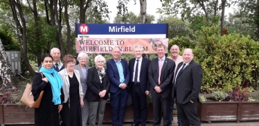 Mirfield Station visit by Rail Minister Andrew Jones MP