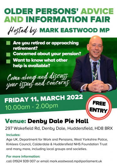 Mark Eastwood MP Older People's fair Denby Dale